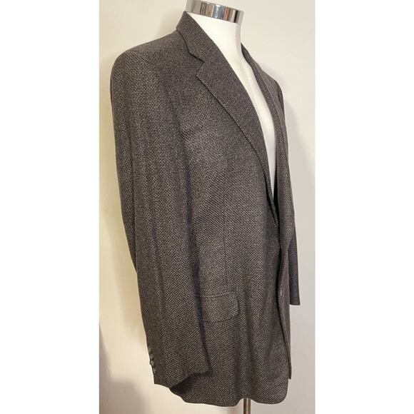 Ermenegildo Zegna Black Gray Taupe 100% Cashmere Blazer Jacket Mens IT56 US44 - Picture 6 of 13